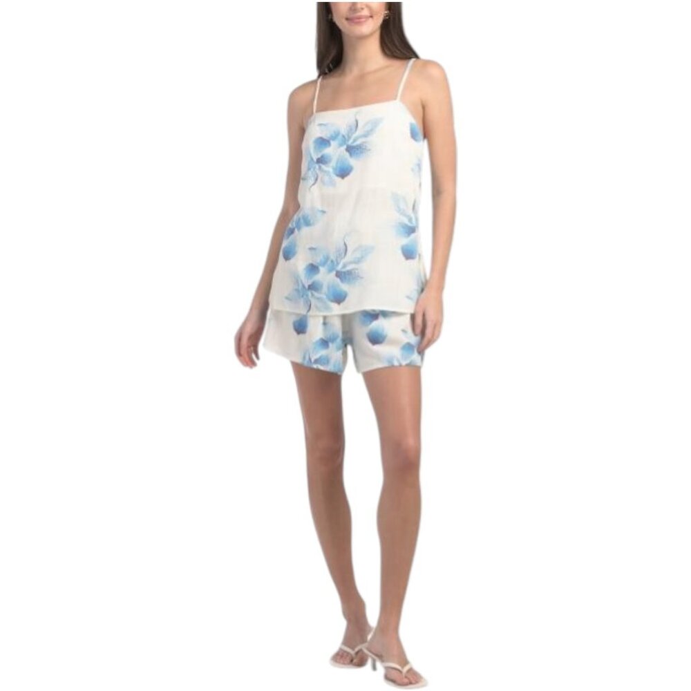 PAPERHEART 2pc Linen Blend Oversized Floral Top And Shorts Set